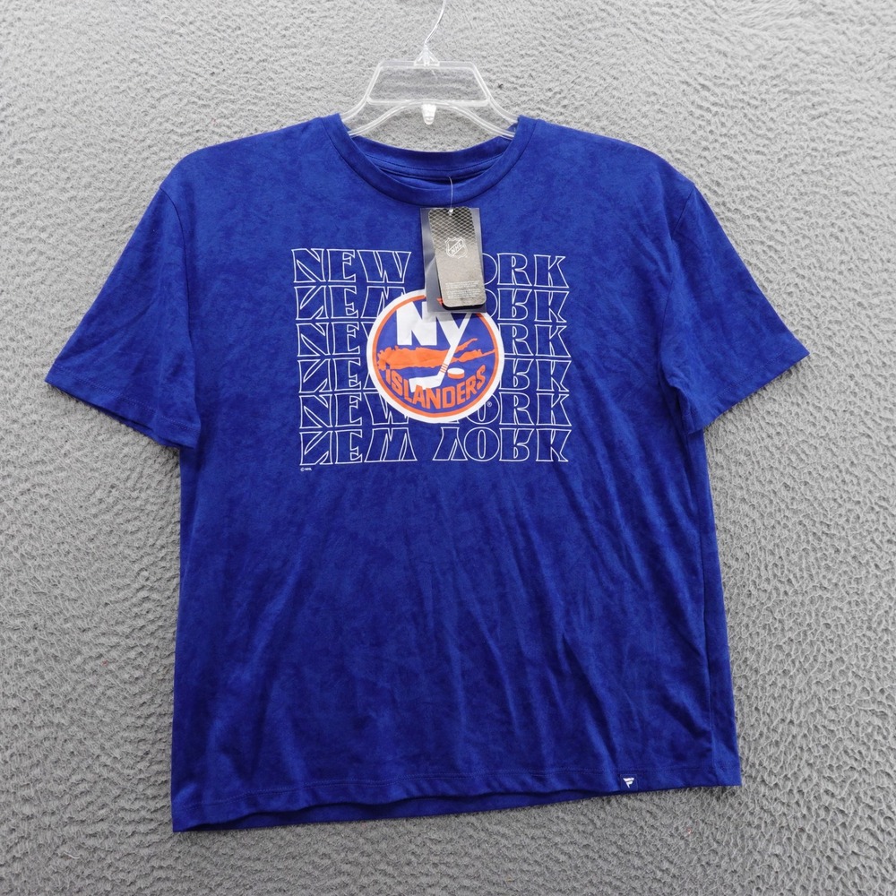 Fanatics New York Islanders Boxy T Shirt Small Blue Womens NHL Graphic Tee NWT